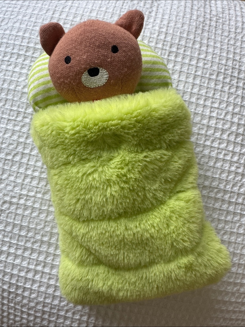 Pillowfort Bear Plush Sleeping Bag Stuffed Animal Lovey OEKO TEX - Picture 2 of 8